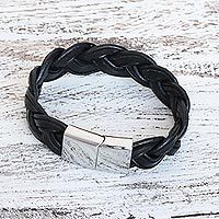 Leather wristband bracelet,