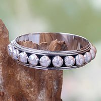 Sterling silver bangle bracelet,