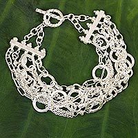 Sterling silver wristband bracelet,