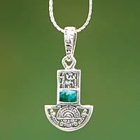 Chrysocolla pendant necklace,