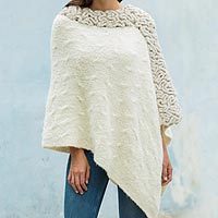 Alpaca blend poncho,