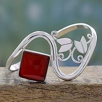 Carnelian cuff bracelet,