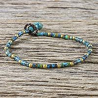 Brass beaded bracelet,