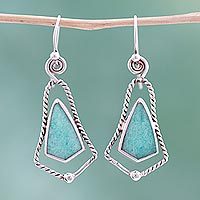 Amazonite dangle earrings,
