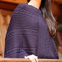 Alpaca blend poncho,