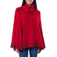 Alpaca blend poncho,