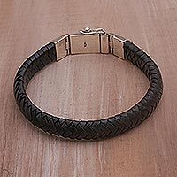Leather wristband bracelet,