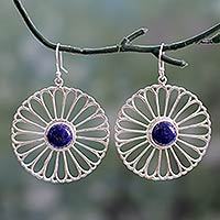 Lapis lazuli dangle earrings,
