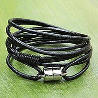 Leather wrap bracelet,