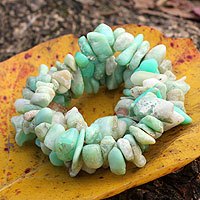 Chrysoprase beaded bracelets,