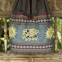Cotton shoulder bag,