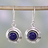 Lapis lazuli dangle earrings,