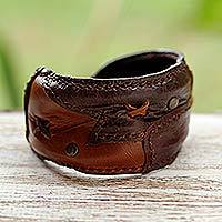 Leather wristband bracelet,