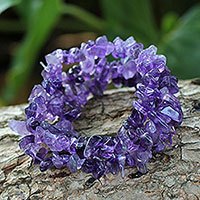 Amethyst beaded bracelets,
