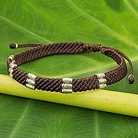 Silver accent wristband bracelet,