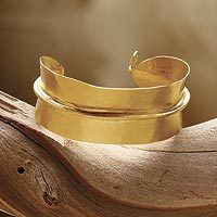 Gold plated cuff bracelet,