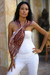 Silk batik scarf, 'Love Awakens' - Hand Made Batik Silk Patterned Scarf from Indonesia thumbail