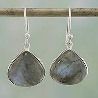 Labradorite dangle earrings,