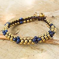 Lapis lazuli beaded bracelet,