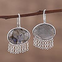 Labradorite dangle earrings,