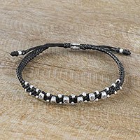 Silver accent wristband bracelet,