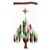Glass wind chime, 'Sounds of the Season' - Glass Christmas Tree Wind Chime thumbail