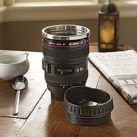 Featured review for Travel mug, Camera Lens