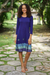 Viscose fit and flare dress, 'Bandhani' - Bandhani 3/4 Sleeve Viscose Dress (image 2b) thumbail