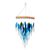 Glass and driftwood wind chime, 'Waterfall' - Waterfall Blue Ombre Glass Wind Chime (image 2a) thumbail