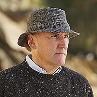 Irish wool tweed hat, 'Highland Walk' - Grey Irish Wool Tweed Walking Hat