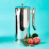 Stainless steel carafe, 'Daily Brew' - Stainless Steel Carafe Pitcher from India
