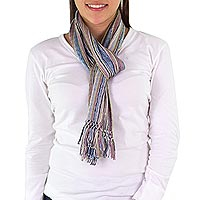 Cotton scarf Lavender Mystique Guatemala