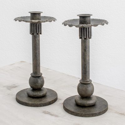 Wrought iron candleholders, Tradition (pair)