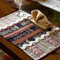 Cotton placemats and napkins Tikal Treasure pair Guatemala