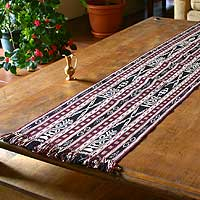 Cotton table runner Mystical Maize Guatemala