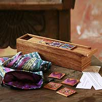 Wood memory game Maya Weavings Guatemala