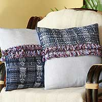 Cushion covers Tocola Blues pair Guatemala