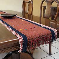 Cotton table runner Guatemala Highlands Guatemala