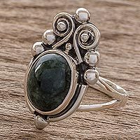 Jade cocktail ring,