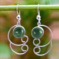 Jade dangle earrings,