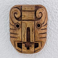 Cedar wood mask Jaguar Time Master El Salvador