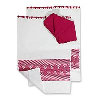 Placemats and napkins Strawberry set for 2 Guatemala