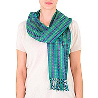 Cotton scarf Emerald Fields Guatemala