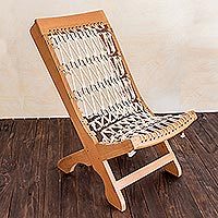 Cedar and cotton chair,
