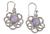 Jade flower earrings, 'Maya Lilac' - Floral Sterling Silver Jade Dangle Earrings (image 2a) thumbail