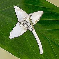 Sterling silver brooch pin,