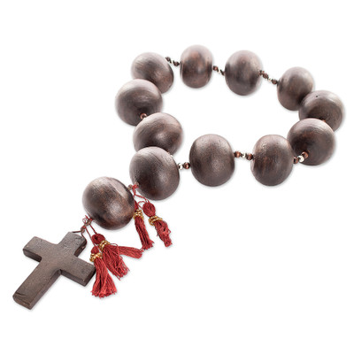 Artisan Crafted Ceramic Rosary Wall Art