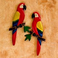 Pinewood wall sculptures,