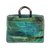Bamboo chenille and cotton laptop case, 'Iridescent Jade' (14 inch) - Bamboo chenille and cotton laptop case (14 inch) (image 2a) thumbail
