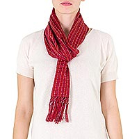 Cotton scarf Scarlet Antigua Guatemala